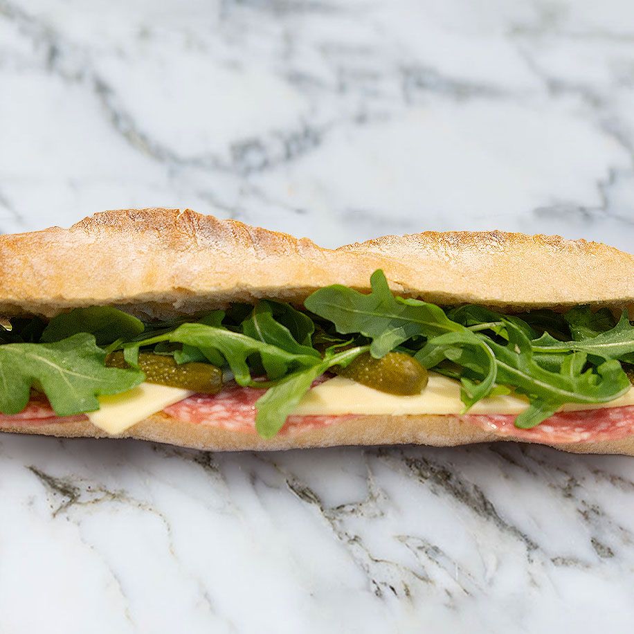 Salami Milano _ Cheddar Sourdough Baguette 